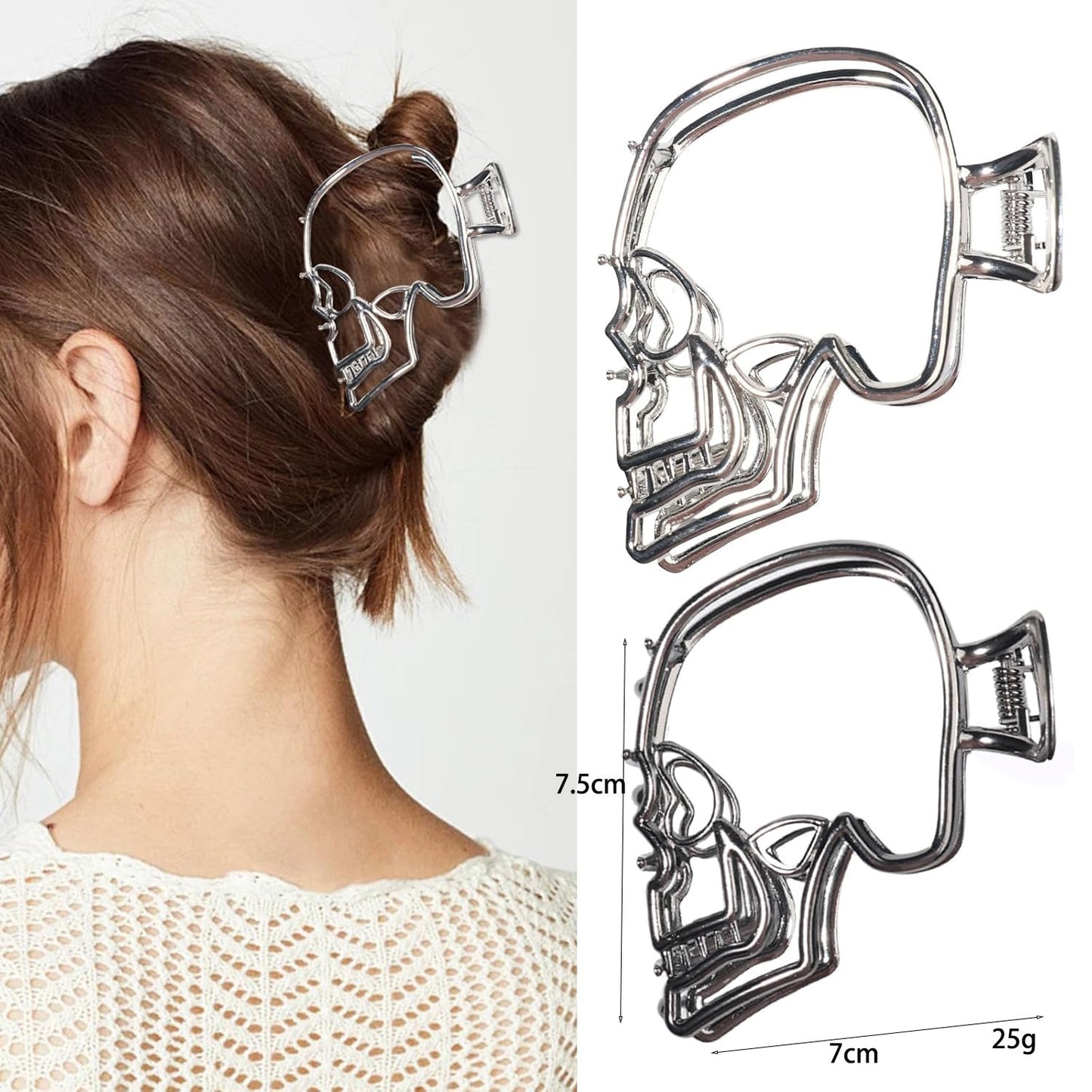 Bat Hair Claws For Women, Alloy Hairpin Set Of 3 Pieces, Perfect Halloween Hair Accessories