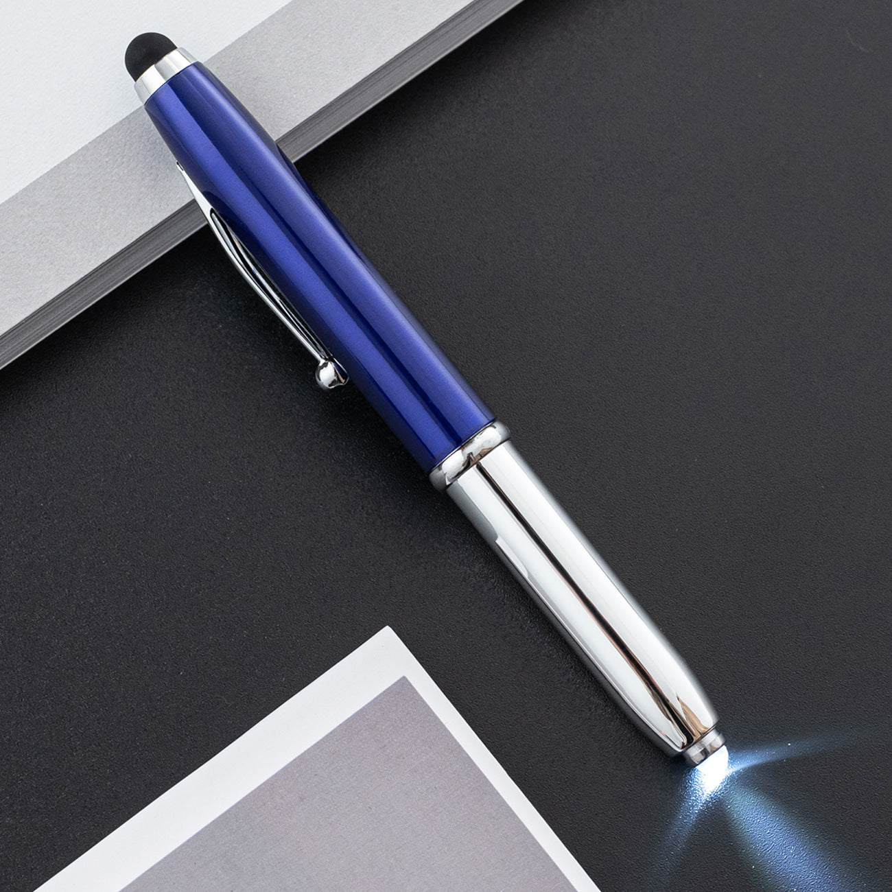 Solid Color Ballpoint Pen Featuring Smooth Writing And Comfortable Grip, Available In Classic Blue
