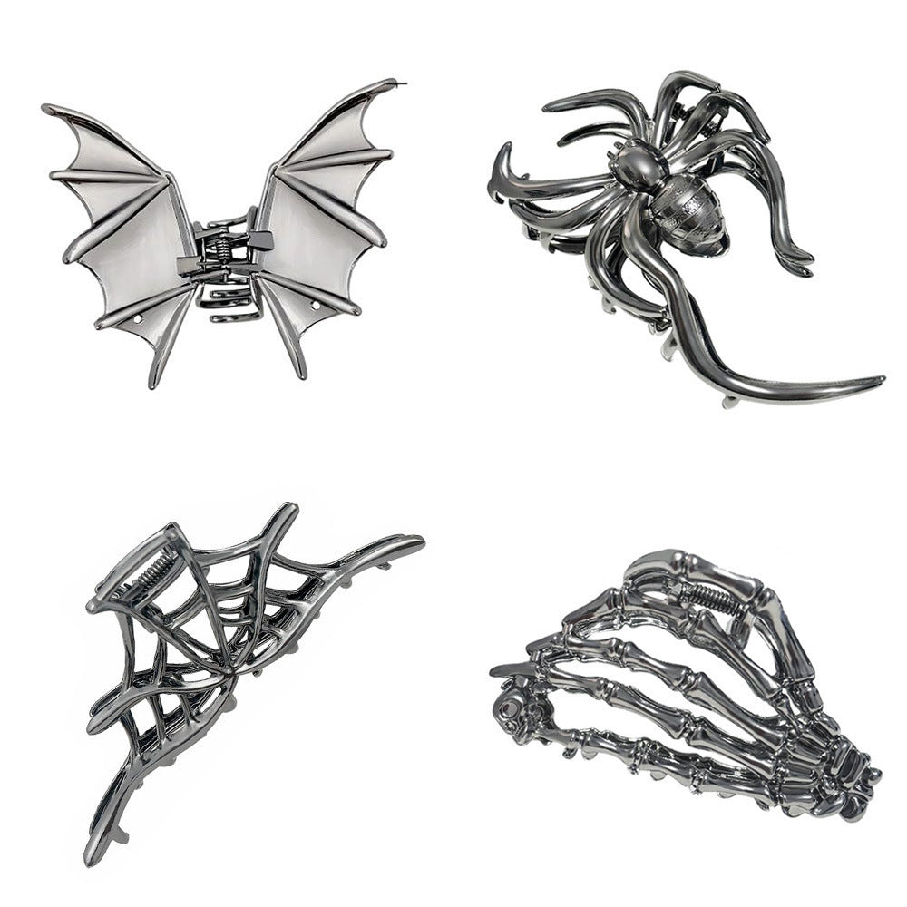 Bat Hair Claws For Women, Alloy Hairpin Set Of 3 Pieces, Perfect Halloween Hair Accessories