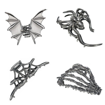 Bat Hair Claws For Women, Alloy Hairpin Set Of 3 Pieces, Perfect Halloween Hair Accessories