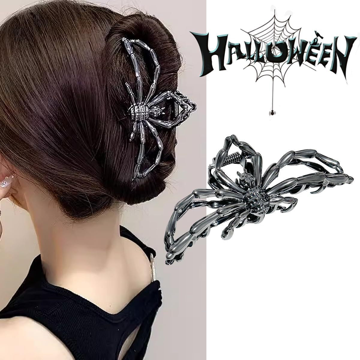 Bat Hair Claws For Women, Alloy Hairpin Set Of 3 Pieces, Perfect Halloween Hair Accessories
