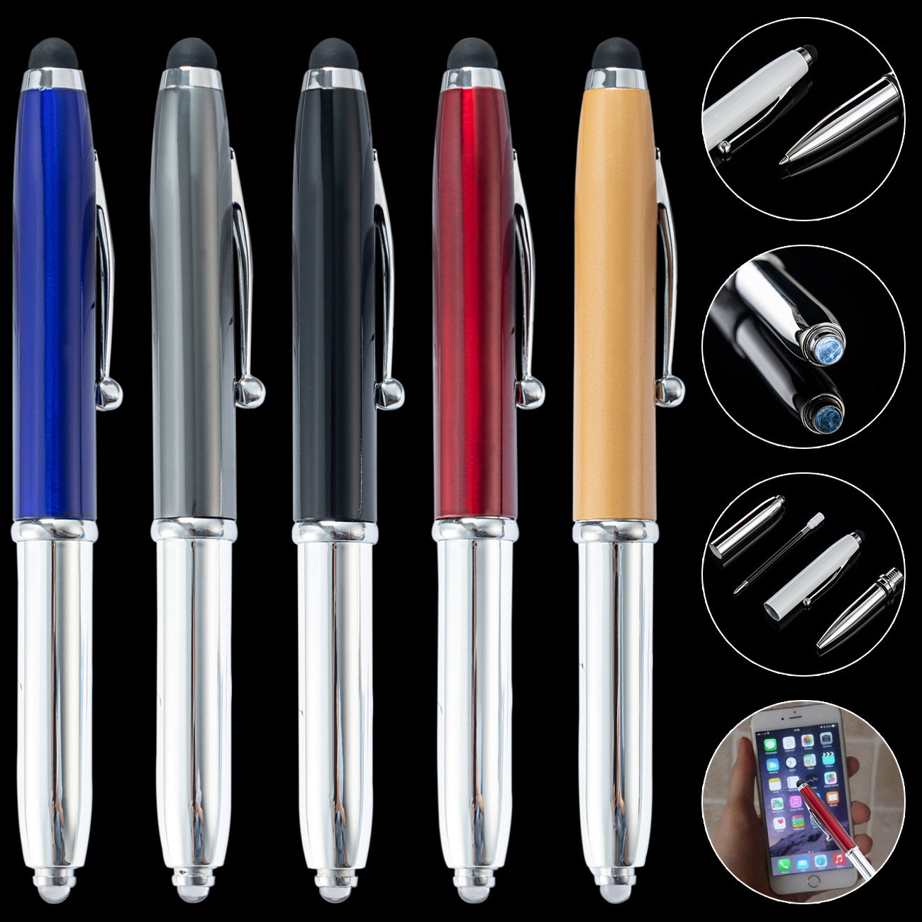 Solid Color Ballpoint Pen Featuring Smooth Writing And Comfortable Grip, Available In Classic Blue