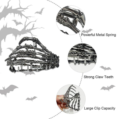 Bat Hair Claws For Women, Alloy Hairpin Set Of 3 Pieces, Perfect Halloween Hair Accessories