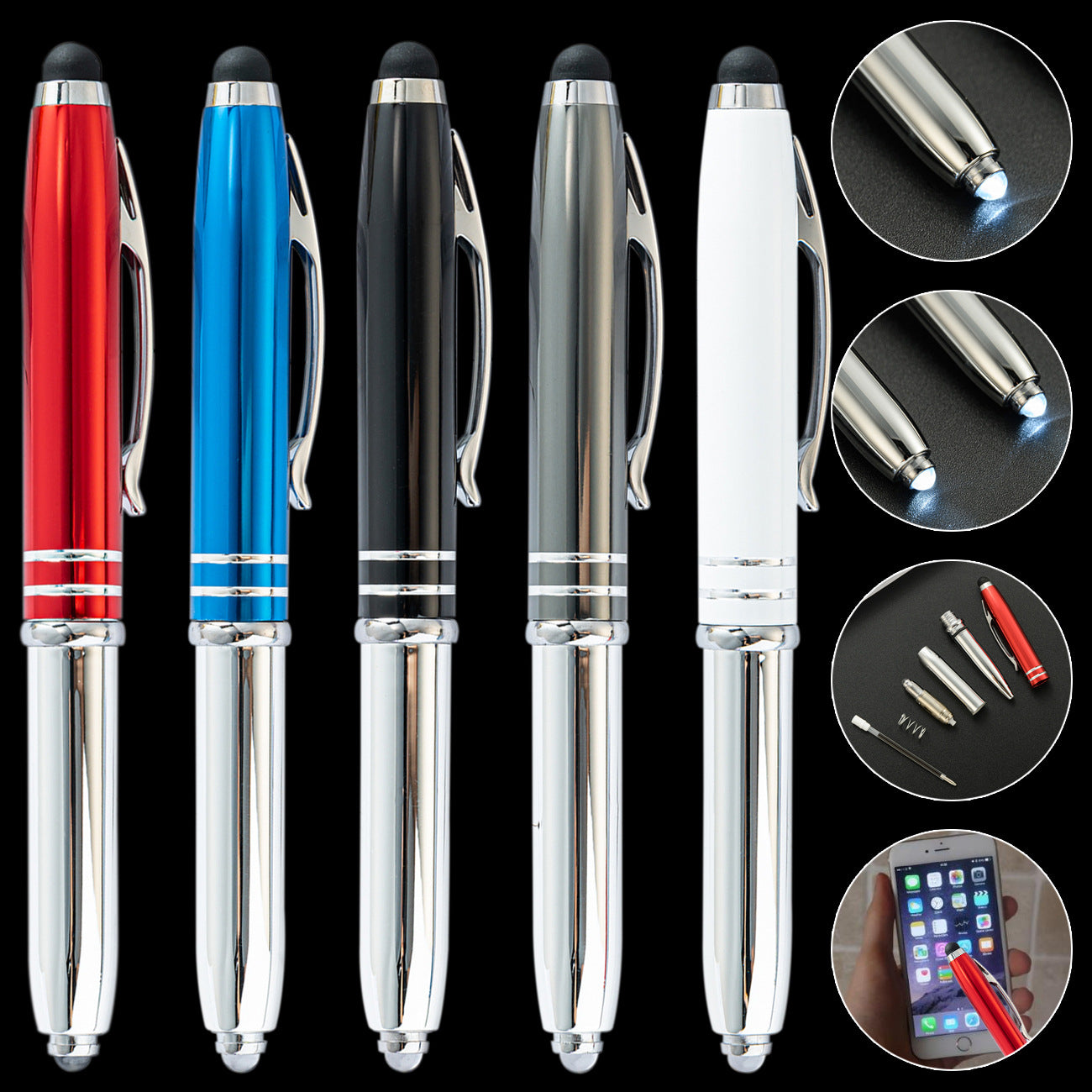 Solid Color Alloy Ballpoint Pen Featuring Durable Construction And Smooth Writing Experience