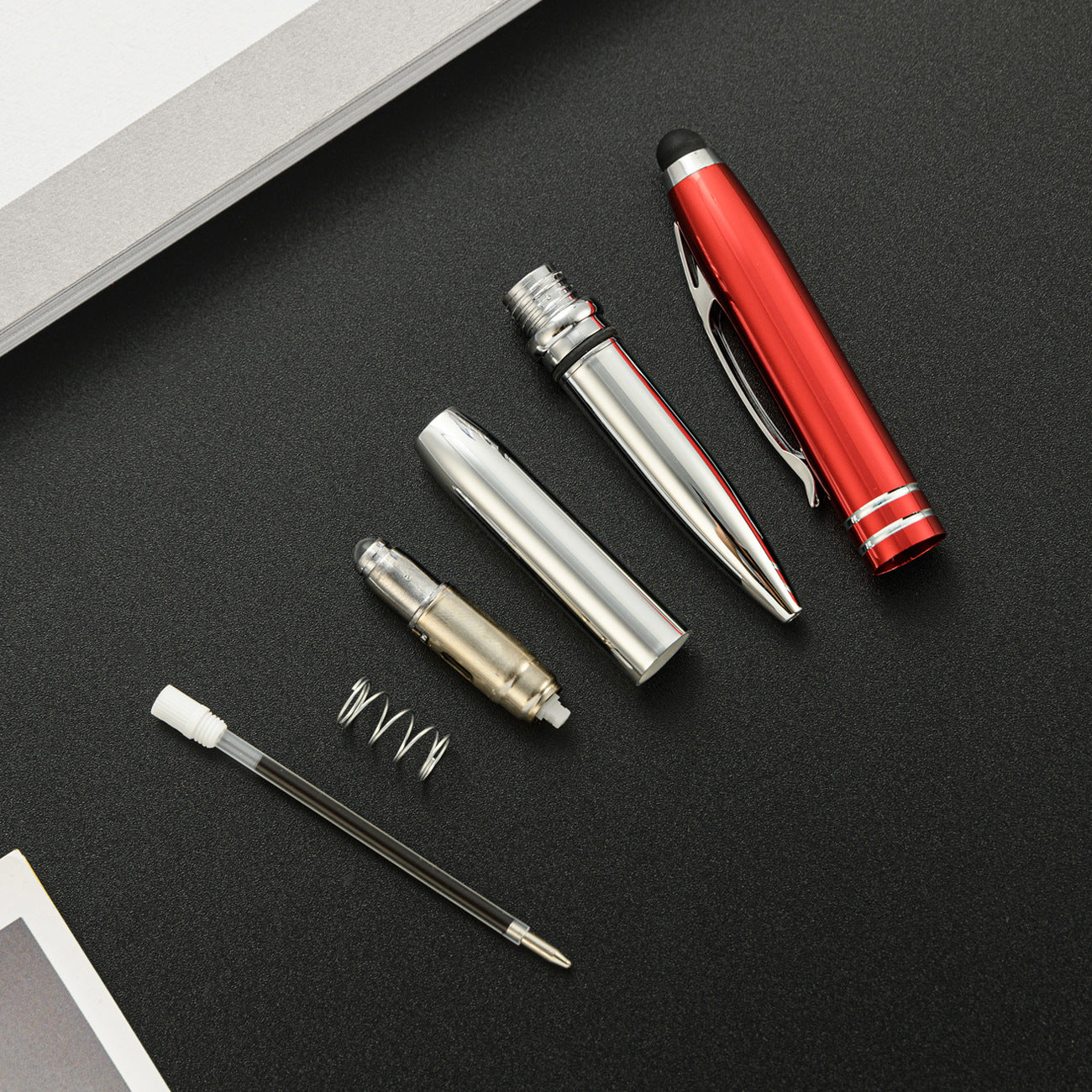 Solid Color Alloy Ballpoint Pen Featuring Durable Construction And Smooth Writing Experience