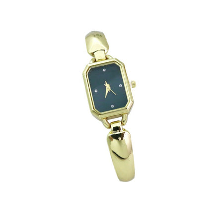 Women’s Square Dial Quartz Watch With Alloy Strap, Single Folding Buckle, Ordinary Glass Mirror, And Pointer Display