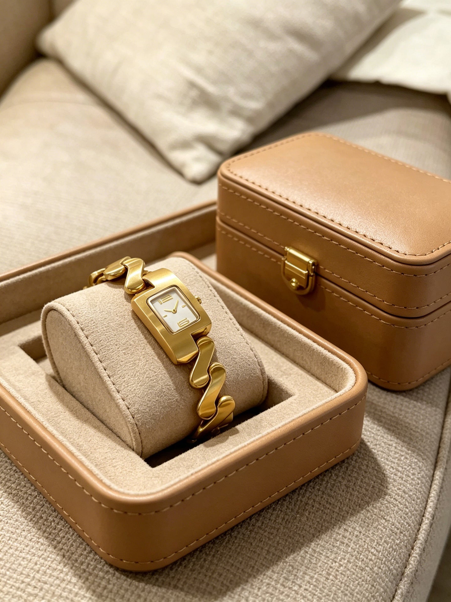 Women’s Quartz Watch With Square Dial, Stainless Steel Strap, Single Folding Buckle, And Ordinary Glass Mirror