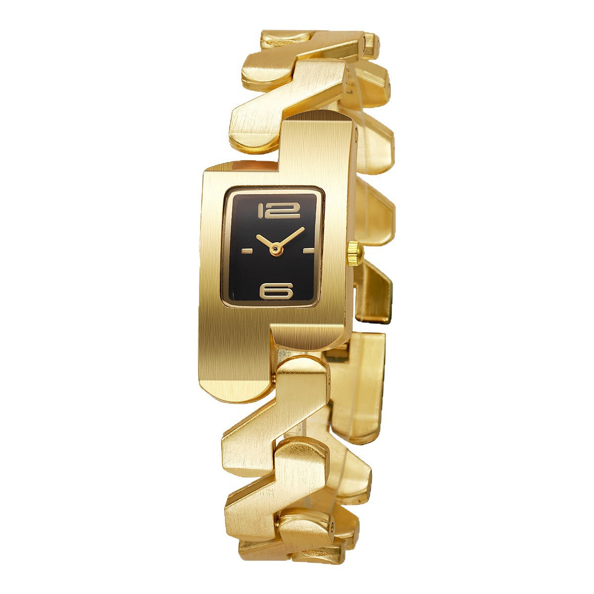 Women’s Quartz Watch With Square Dial, Stainless Steel Strap, Single Folding Buckle, And Ordinary Glass Mirror