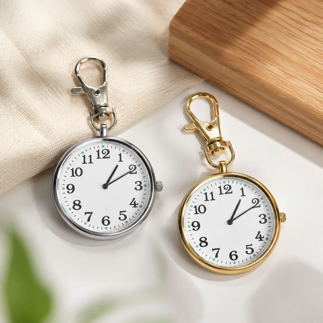 Unisex Round Dial Quartz Movement Strap Pocket Watch With Plexiglass Mirror And Plastic Case Featuring Pointer And Number Display