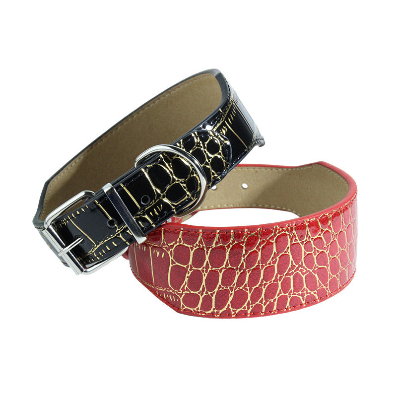 Crocodile PU Leather Pet Collar Suitable For All Seasons