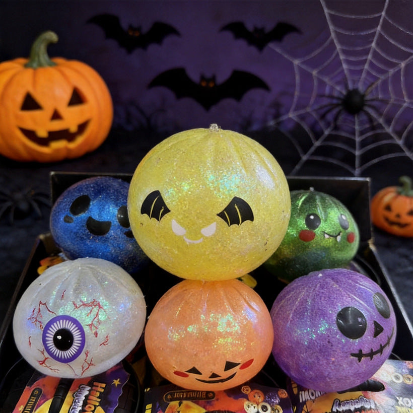 Halloween Steamed Stuffed Bun Squishy Toy Handmade Plastic Stress Relief Toy