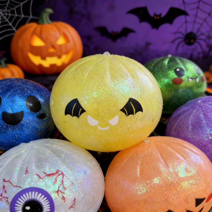 Halloween Steamed Stuffed Bun Squishy Toy Handmade Plastic Stress Relief Toy