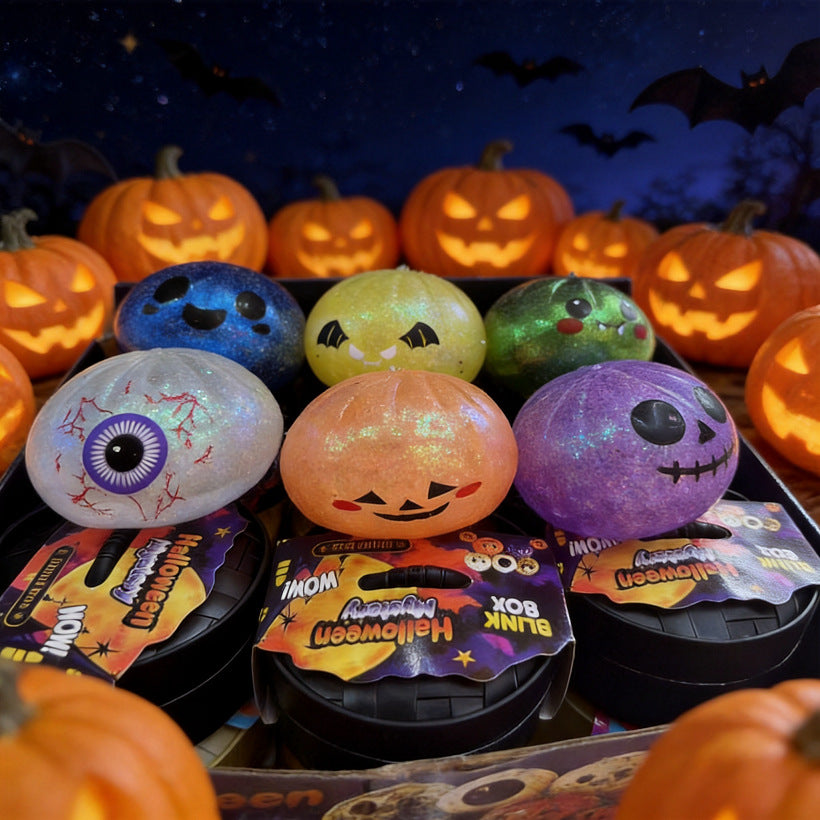 Halloween Steamed Stuffed Bun Squishy Toy Handmade Plastic Stress Relief Toy