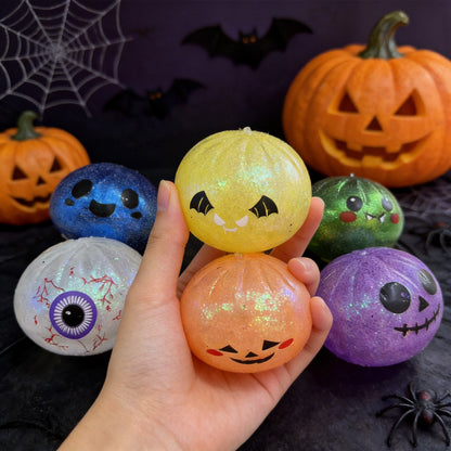 Halloween Steamed Stuffed Bun Squishy Toy Handmade Plastic Stress Relief Toy