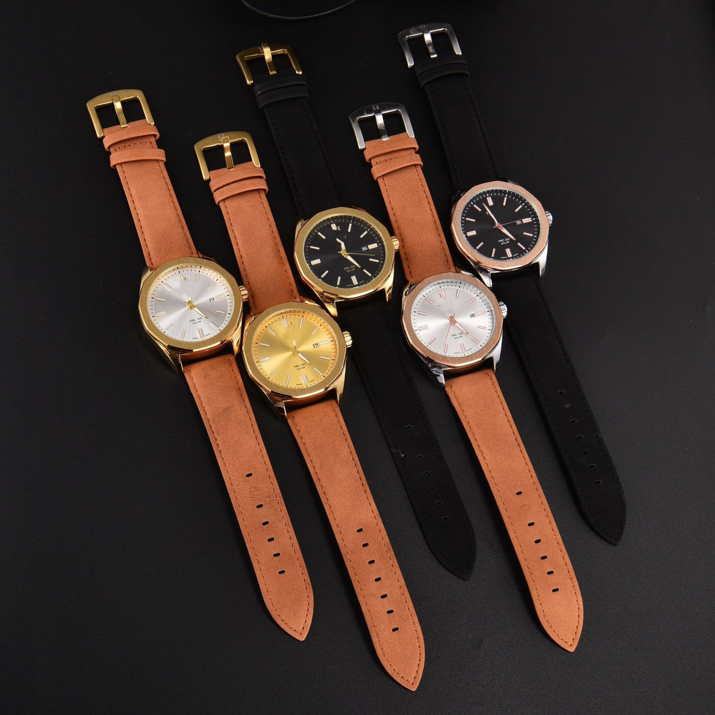 Men's Quartz Watch With Round Dial, Steel Belt Strap, Pin Buckle, And Tempered Glass Mirror