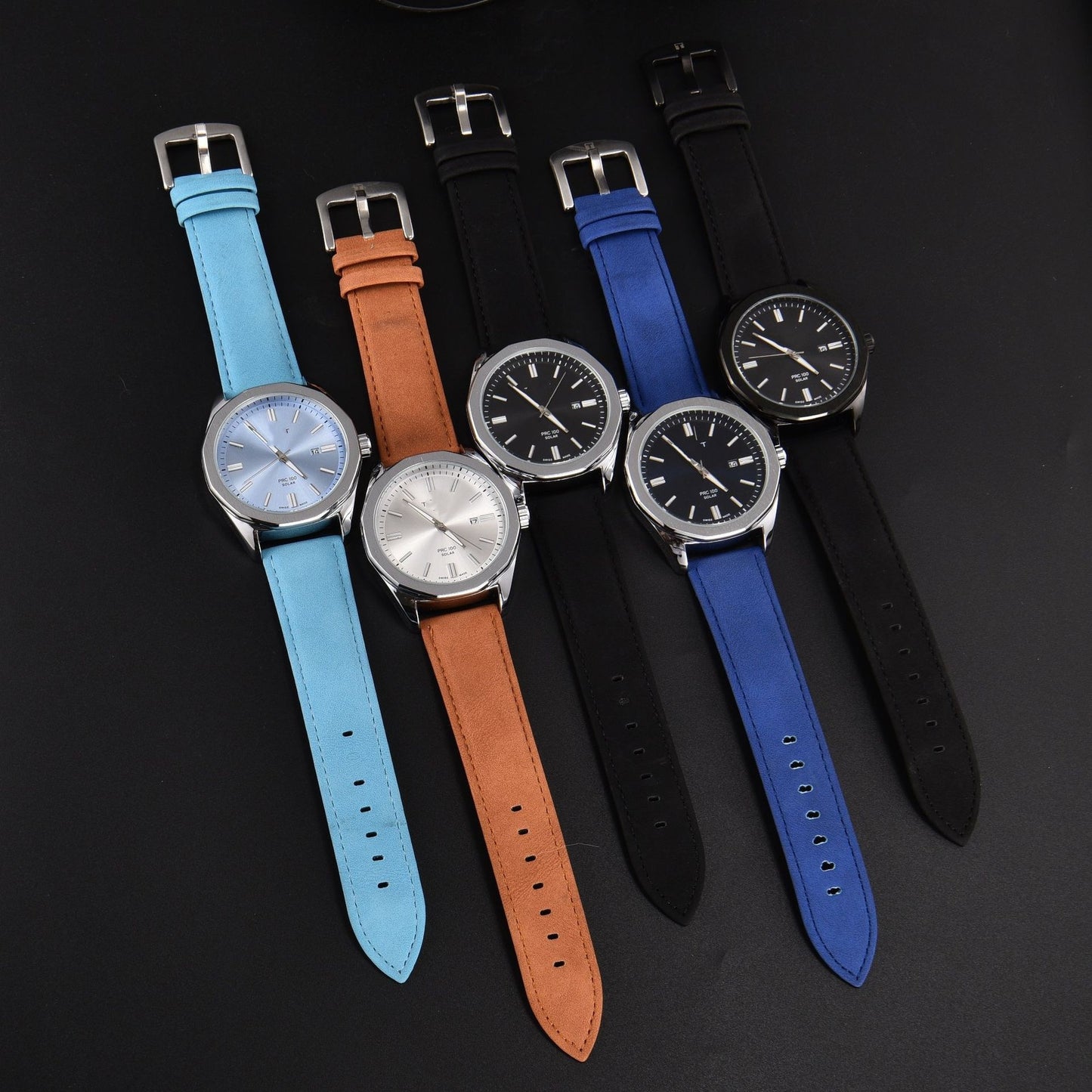 Men's Quartz Watch With Round Dial, Steel Belt Strap, Pin Buckle, And Tempered Glass Mirror