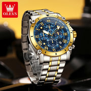 3689 Blue Steel Band Men's Watch (24mm Width)