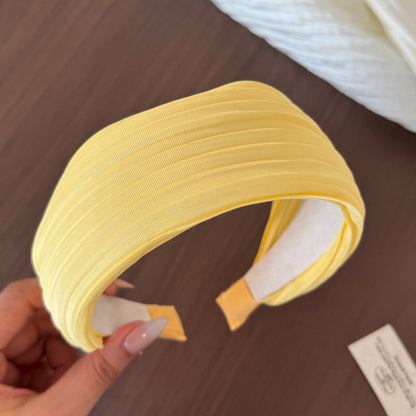 Sweet Irregular Hair Band For Women In Natural Pink, Made Of Cloth, Perfect For Summer