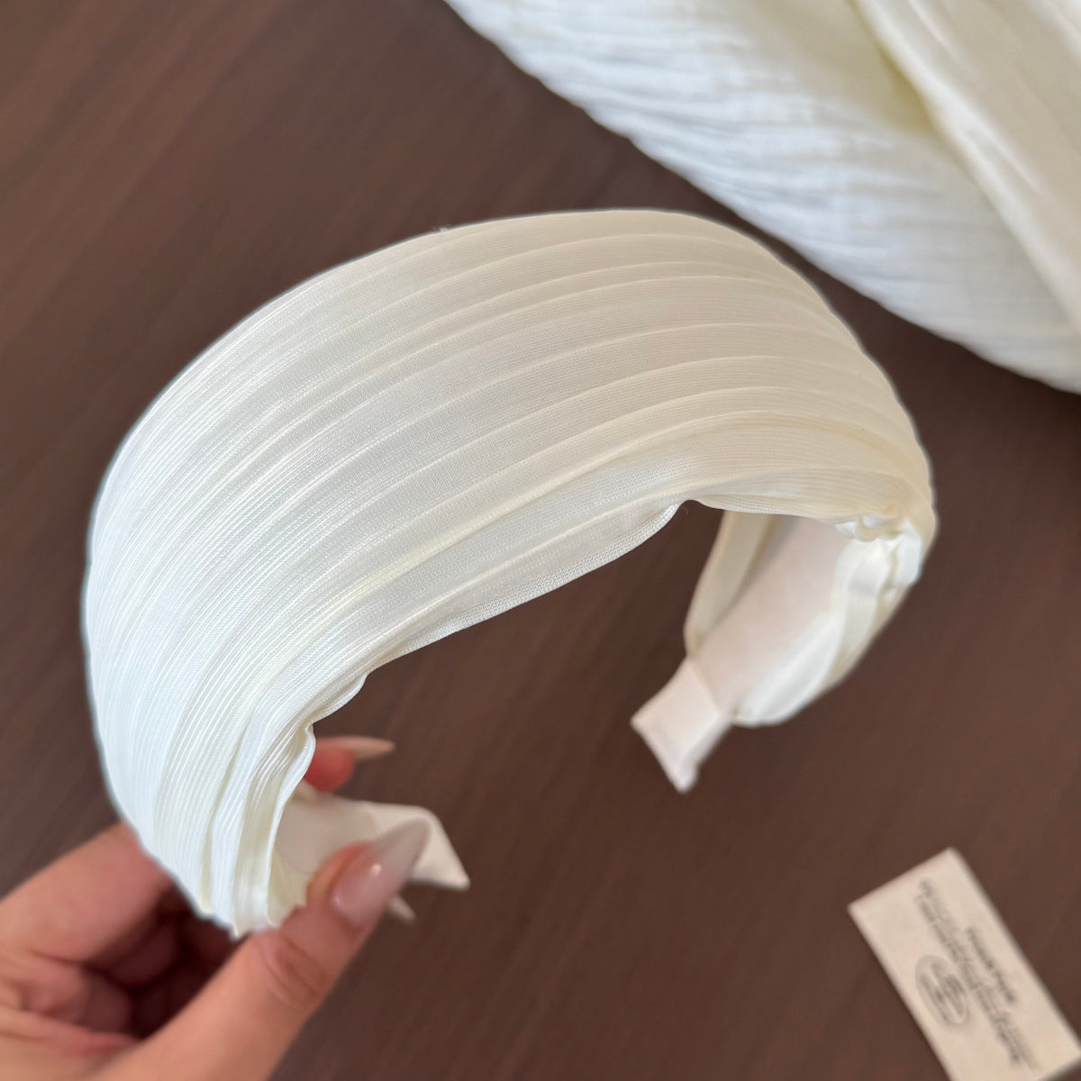 Sweet Irregular Hair Band For Women In Natural Pink, Made Of Cloth, Perfect For Summer