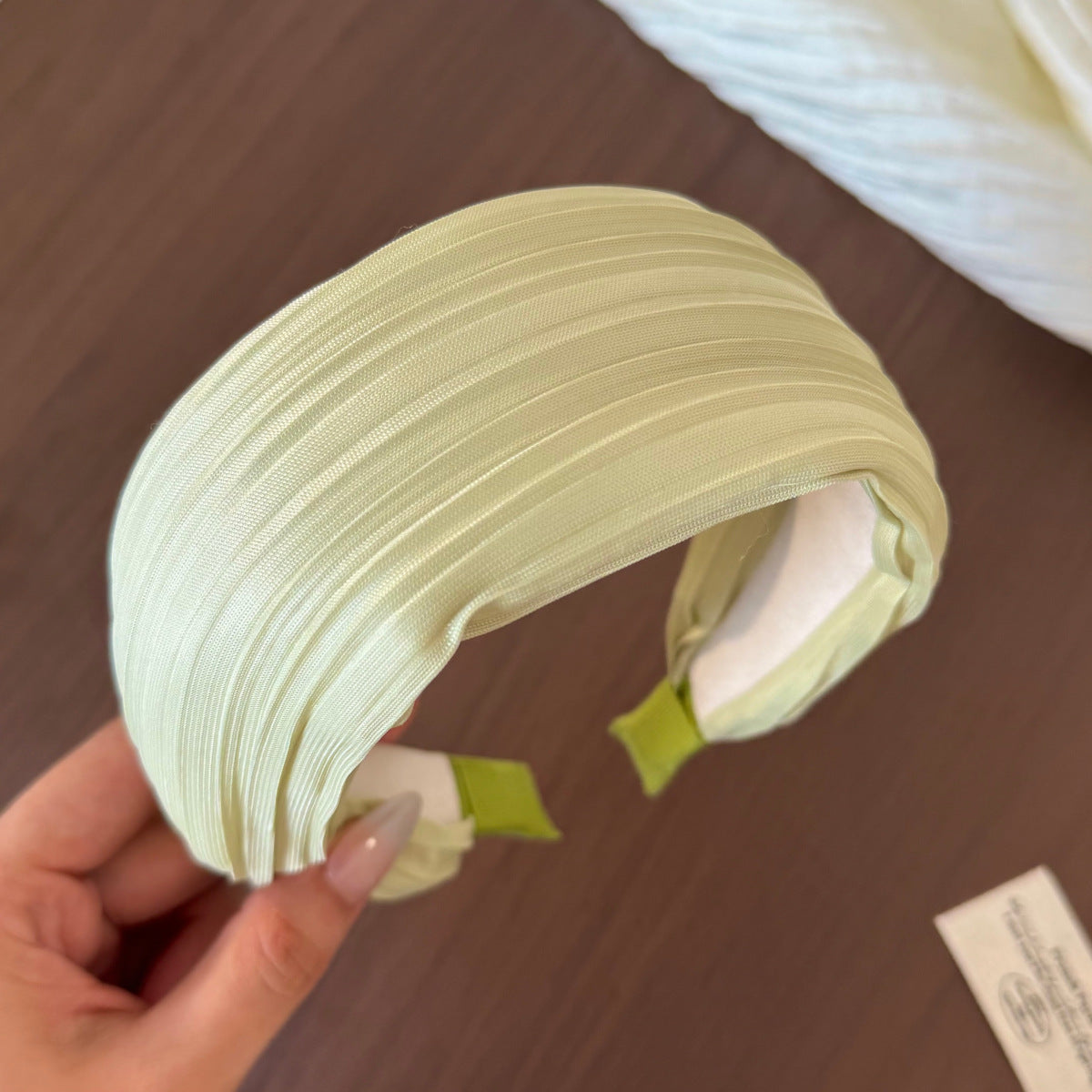 Sweet Irregular Hair Band For Women In Natural Pink, Made Of Cloth, Perfect For Summer