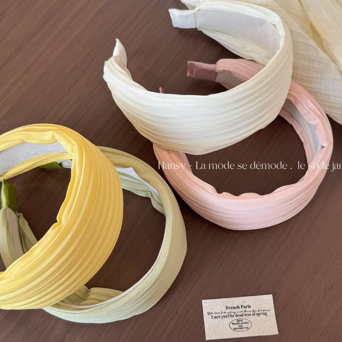 Sweet Irregular Hair Band For Women In Natural Pink, Made Of Cloth, Perfect For Summer