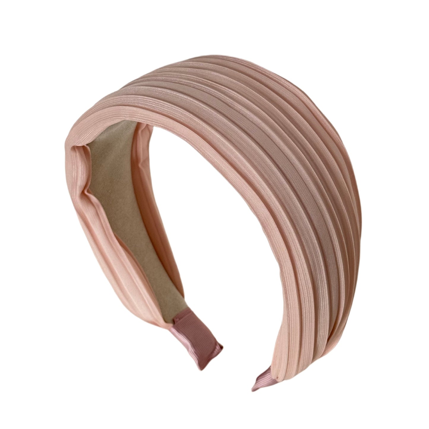 Sweet Irregular Hair Band For Women In Natural Pink, Made Of Cloth, Perfect For Summer