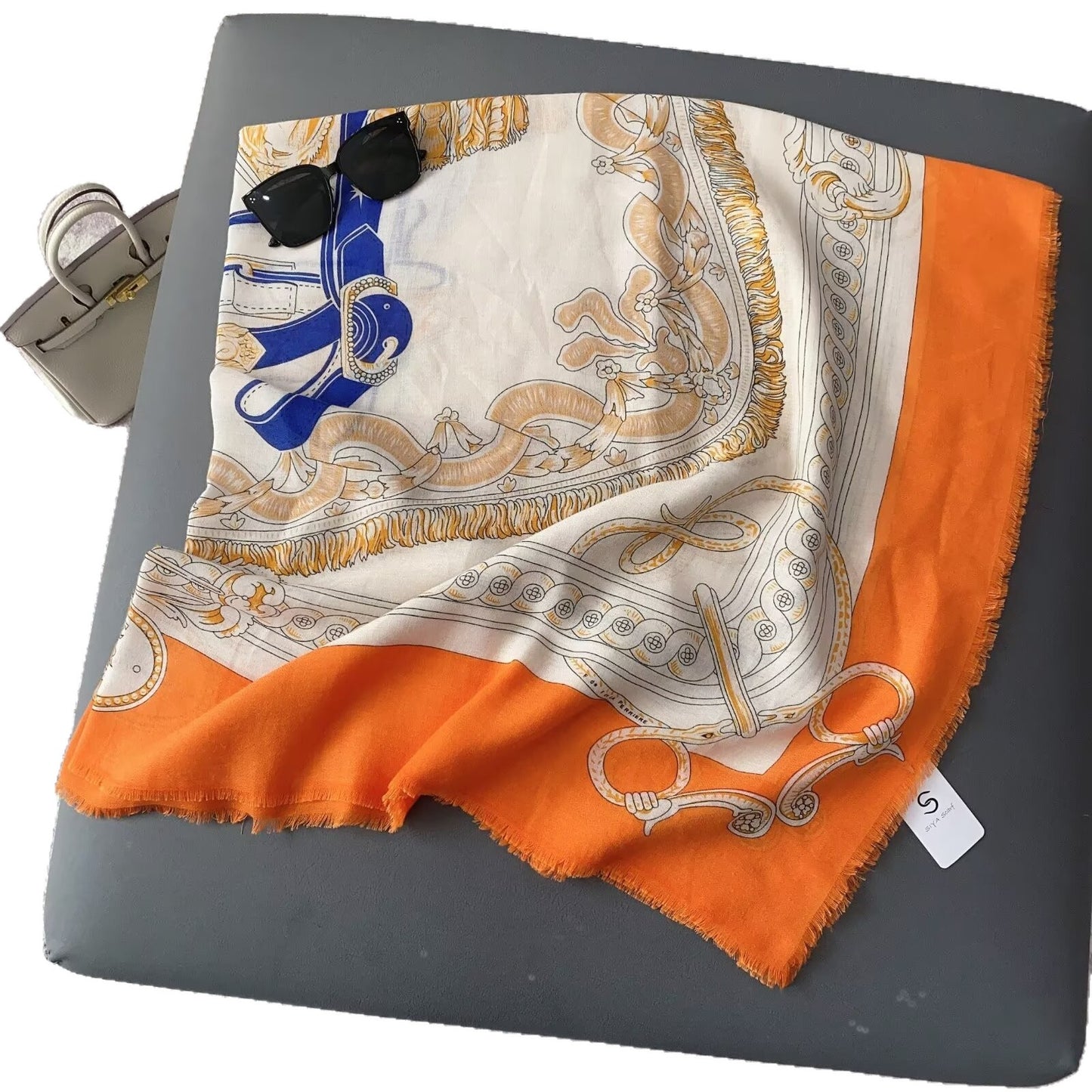 Women's Multicolor Polyester Horse Pattern Shawl Scarf Suitable For All Seasons
