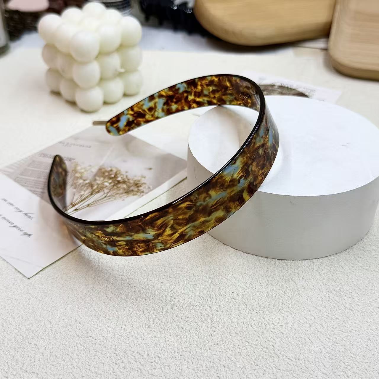 Leopard Print Hair Band For Women Made Of Acetic Acid Sheets, Perfect For Summer