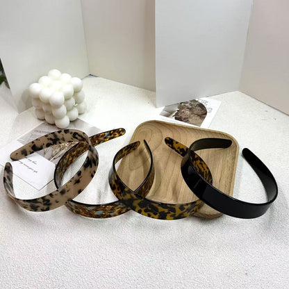 Leopard Print Hair Band For Women Made Of Acetic Acid Sheets, Perfect For Summer