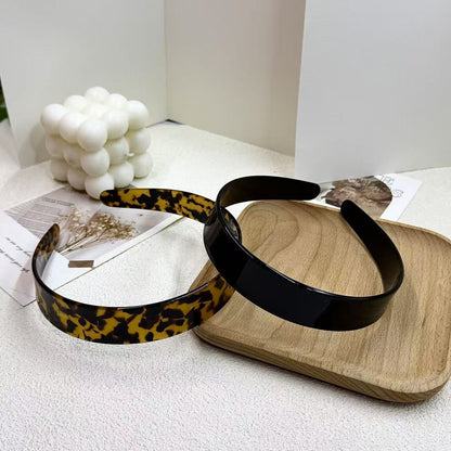 Leopard Print Hair Band For Women Made Of Acetic Acid Sheets, Perfect For Summer