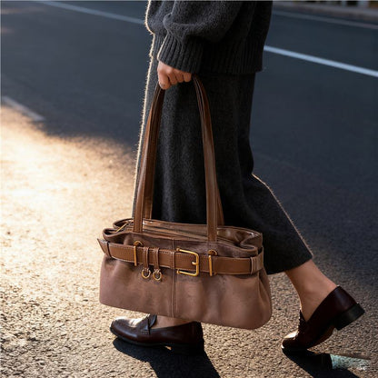 Women Color Block Square Underarm Bag With Single Shoulder Strap, Large Capacity For Autumn & Winter