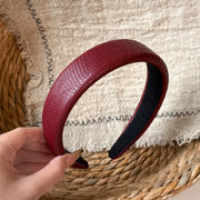 Wine Red Headband (with Random Density of Leather Texture)