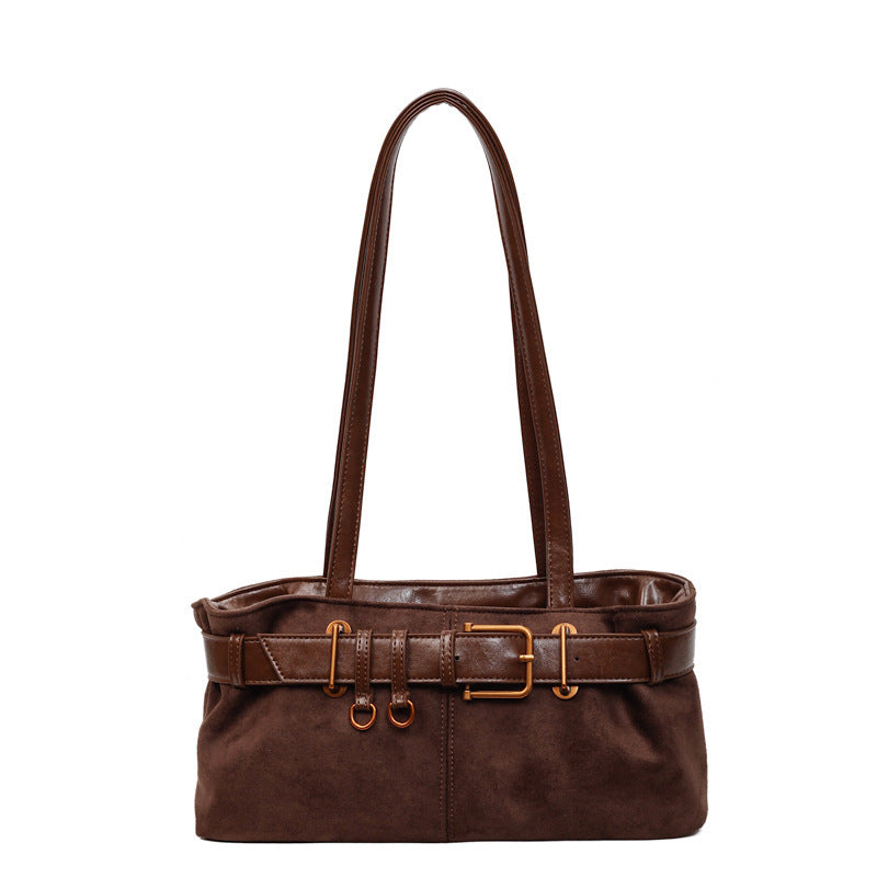 Women Color Block Square Underarm Bag With Single Shoulder Strap, Large Capacity For Autumn & Winter