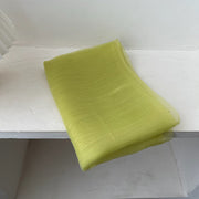 [Greenish-blue]#White Silver Silk Scarf