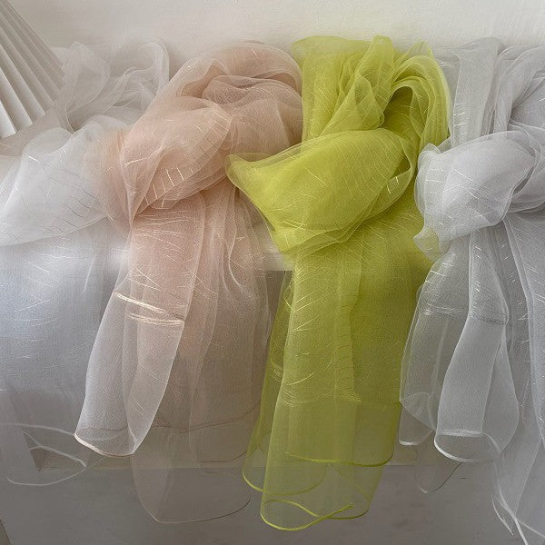 French Style Solid Color Shawl For Women In White Polyester, Perfect For Spring, Elegant Silk Scarf