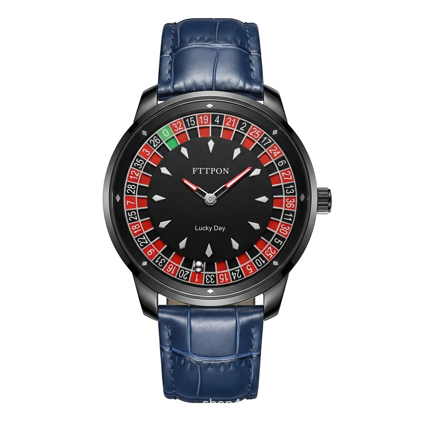 Men's Quartz Watch With Genuine Leather Strap And Pin Buckle Featuring Round Dial And Tempered Glass Mirror