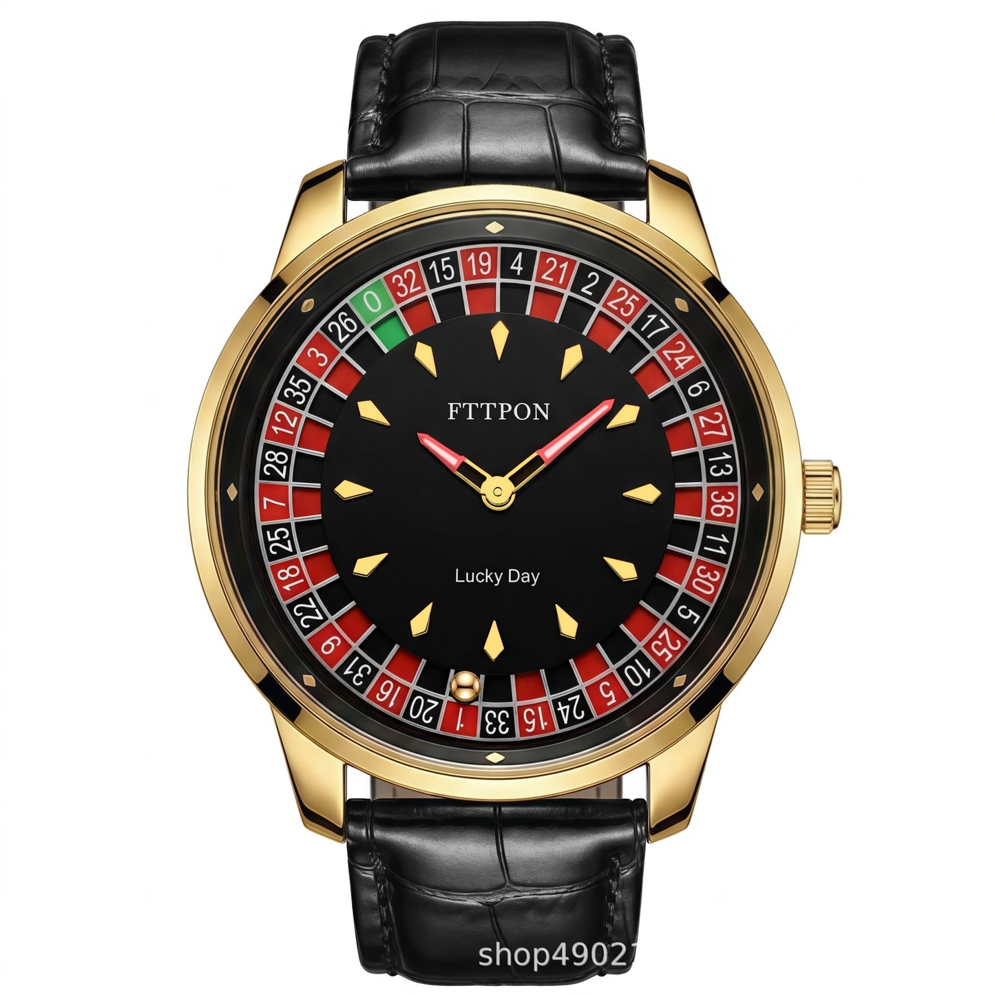 Men's Quartz Watch With Genuine Leather Strap And Pin Buckle Featuring Round Dial And Tempered Glass Mirror