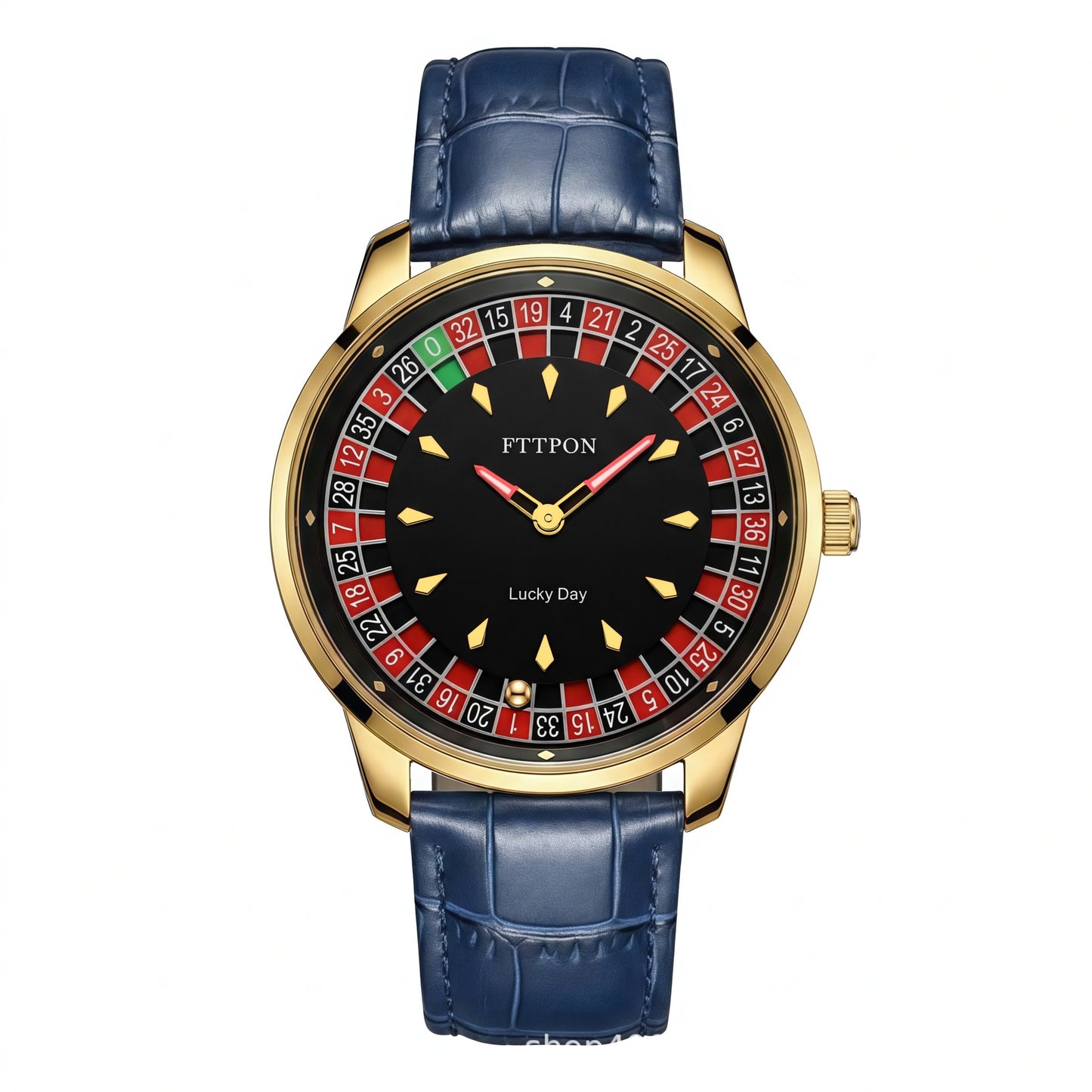 Men's Quartz Watch With Genuine Leather Strap And Pin Buckle Featuring Round Dial And Tempered Glass Mirror