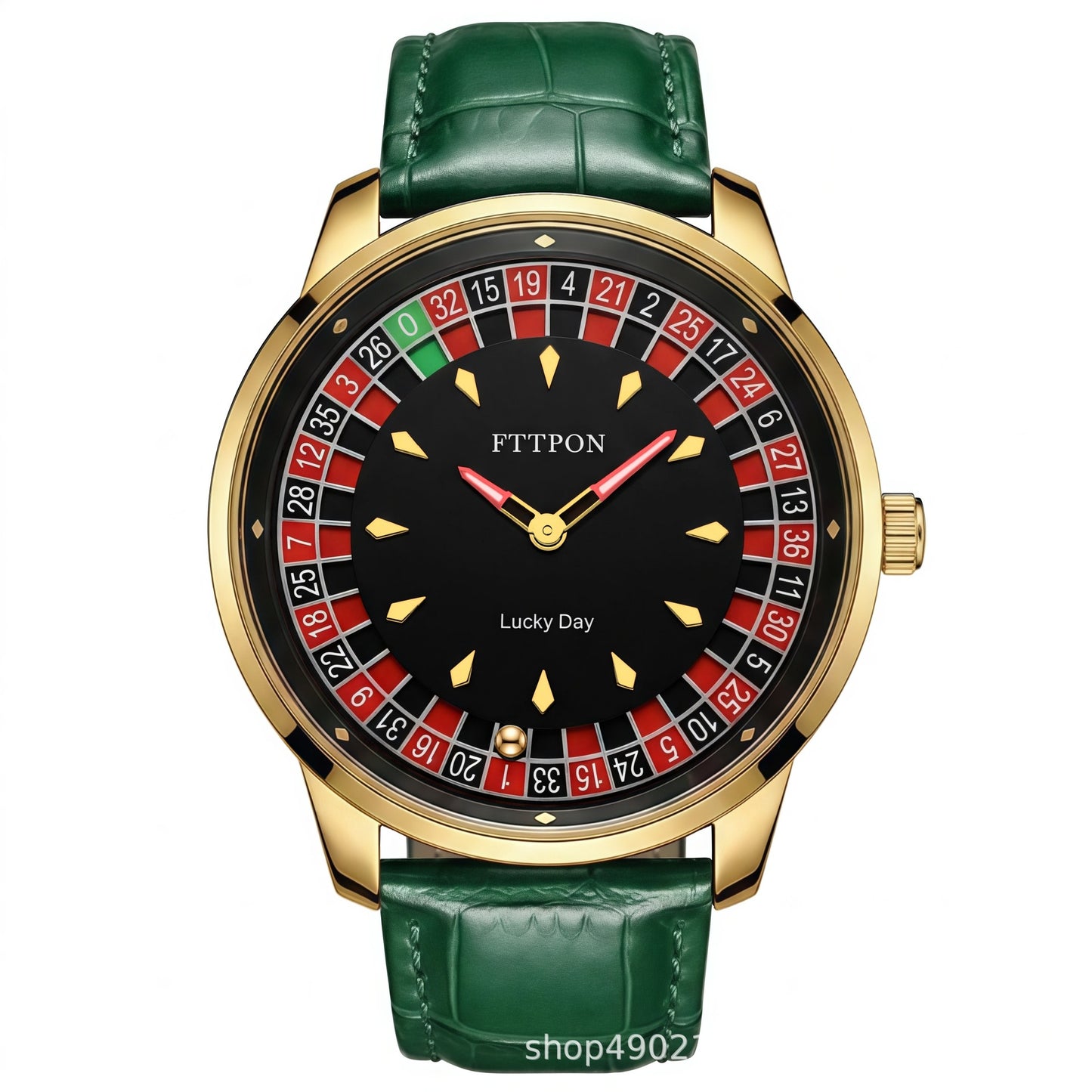 Men's Quartz Watch With Genuine Leather Strap And Pin Buckle Featuring Round Dial And Tempered Glass Mirror