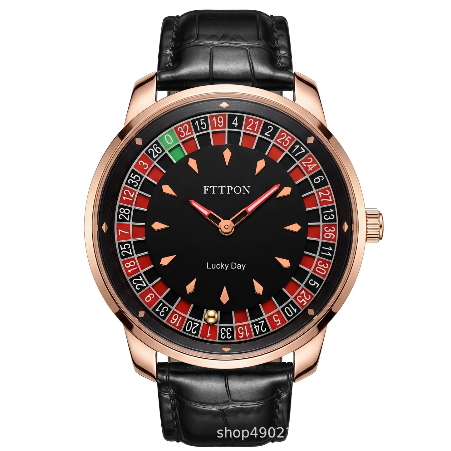 Men's Quartz Watch With Genuine Leather Strap And Pin Buckle Featuring Round Dial And Tempered Glass Mirror