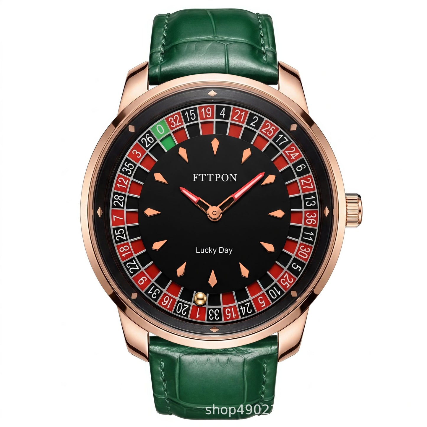 Men's Quartz Watch With Genuine Leather Strap And Pin Buckle Featuring Round Dial And Tempered Glass Mirror