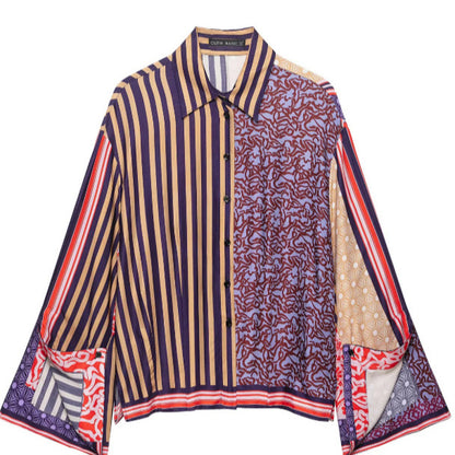 Solid Color Cardigan With Shirt Collar And Single Breasted Closure For Women, Elegant Style In Polyester Fabric Featuring Belt Detail