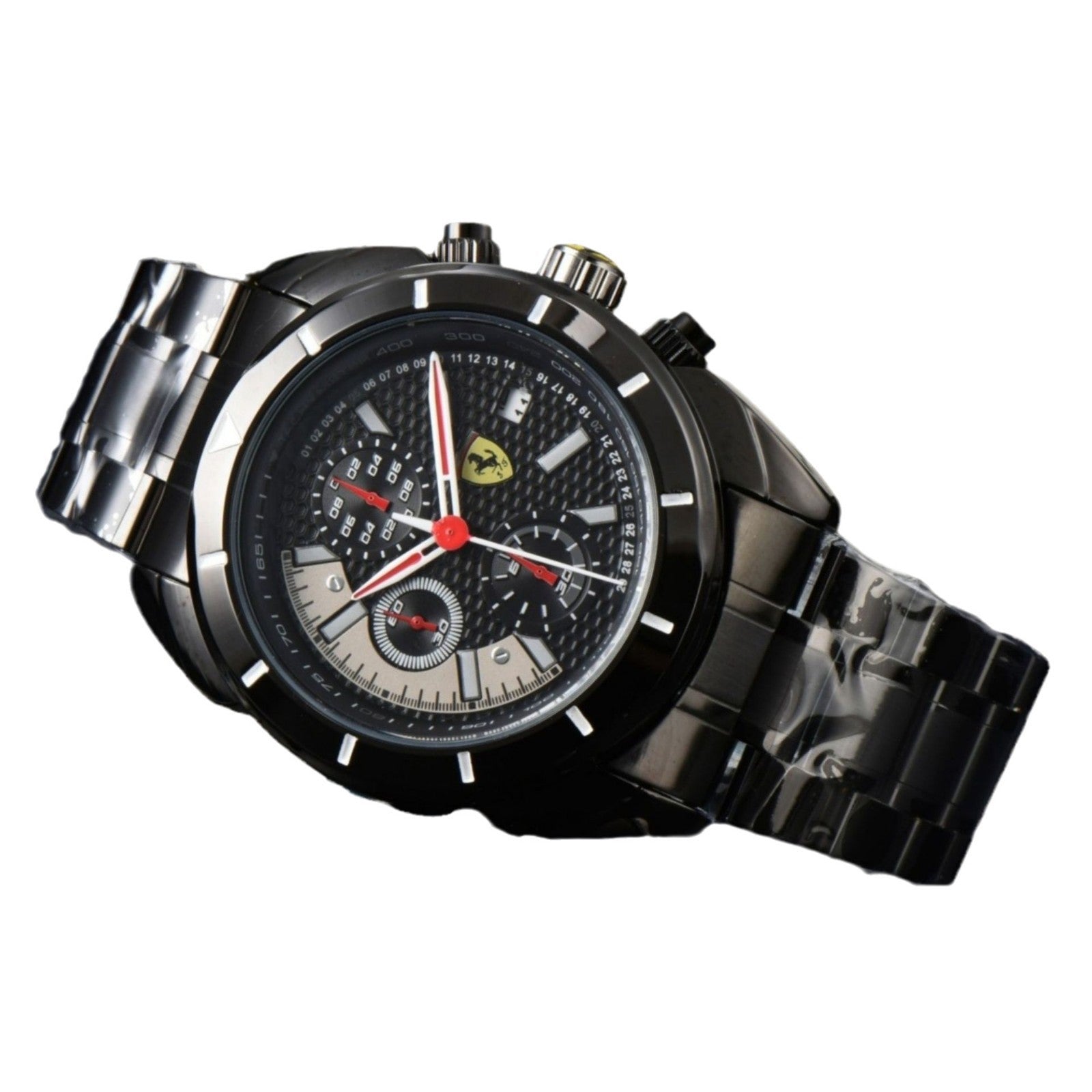 Men's Quartz Watch With Round Dial, Steel Belt Strap, Pin Buckle, And Ordinary Glass Mirror Material