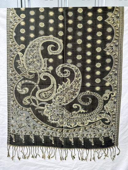 Polyester Tassel Shawl Scarf For Spring, Lightweight And Stylish Accessory