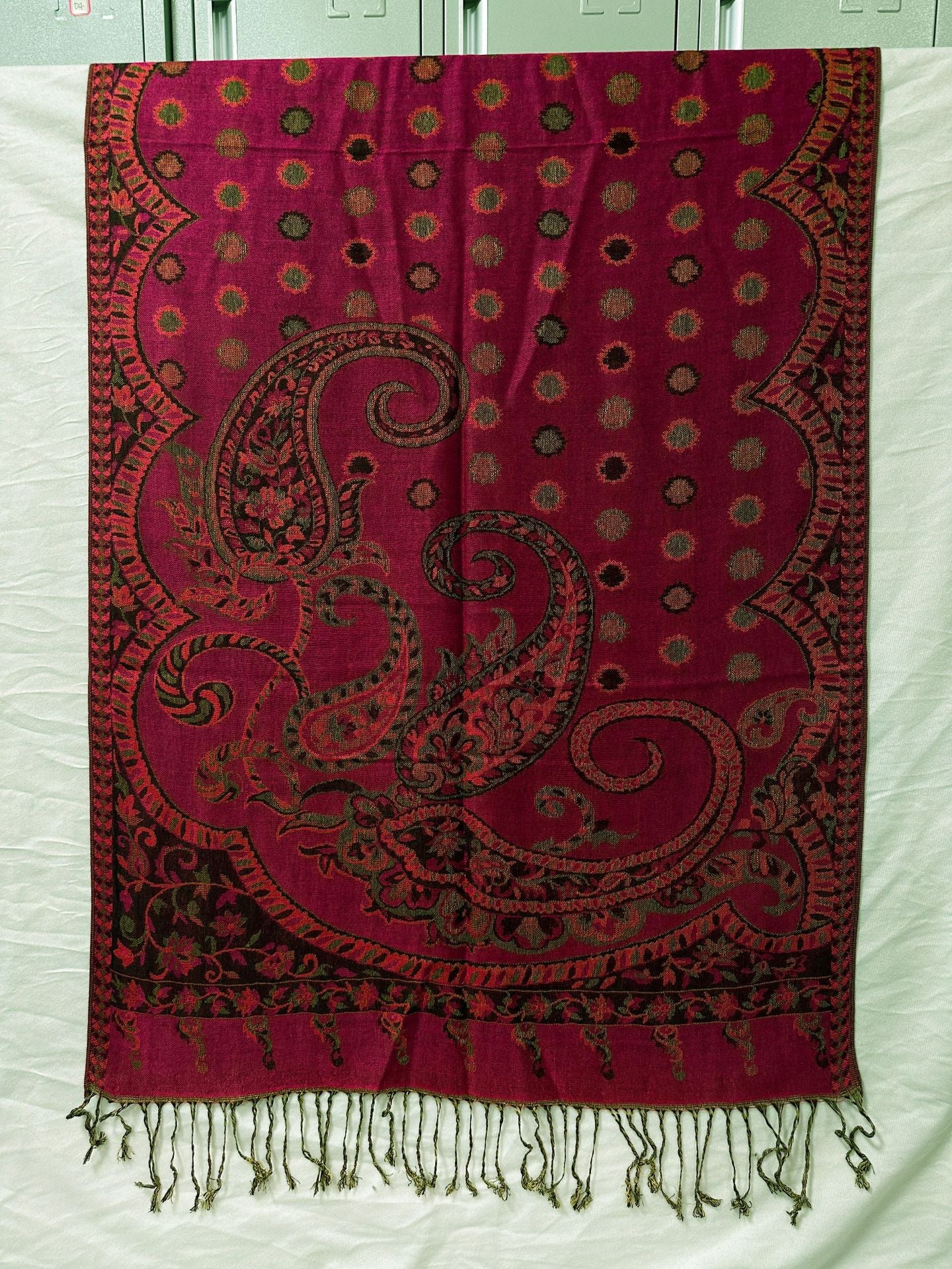 Polyester Tassel Shawl Scarf For Spring, Lightweight And Stylish Accessory