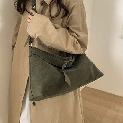 Square Genuine Leather Underarm Bag For Women With Sewing Thread Detail, Single Shoulder Strap, Perfect For Winter