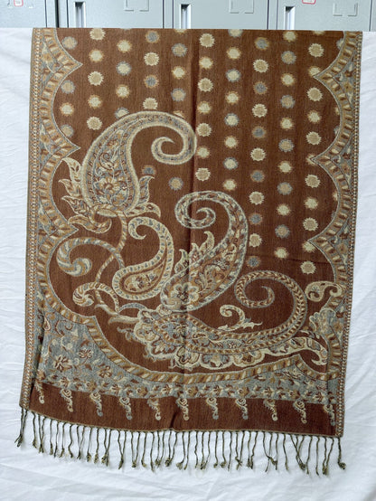Polyester Tassel Shawl Scarf For Spring, Lightweight And Stylish Accessory