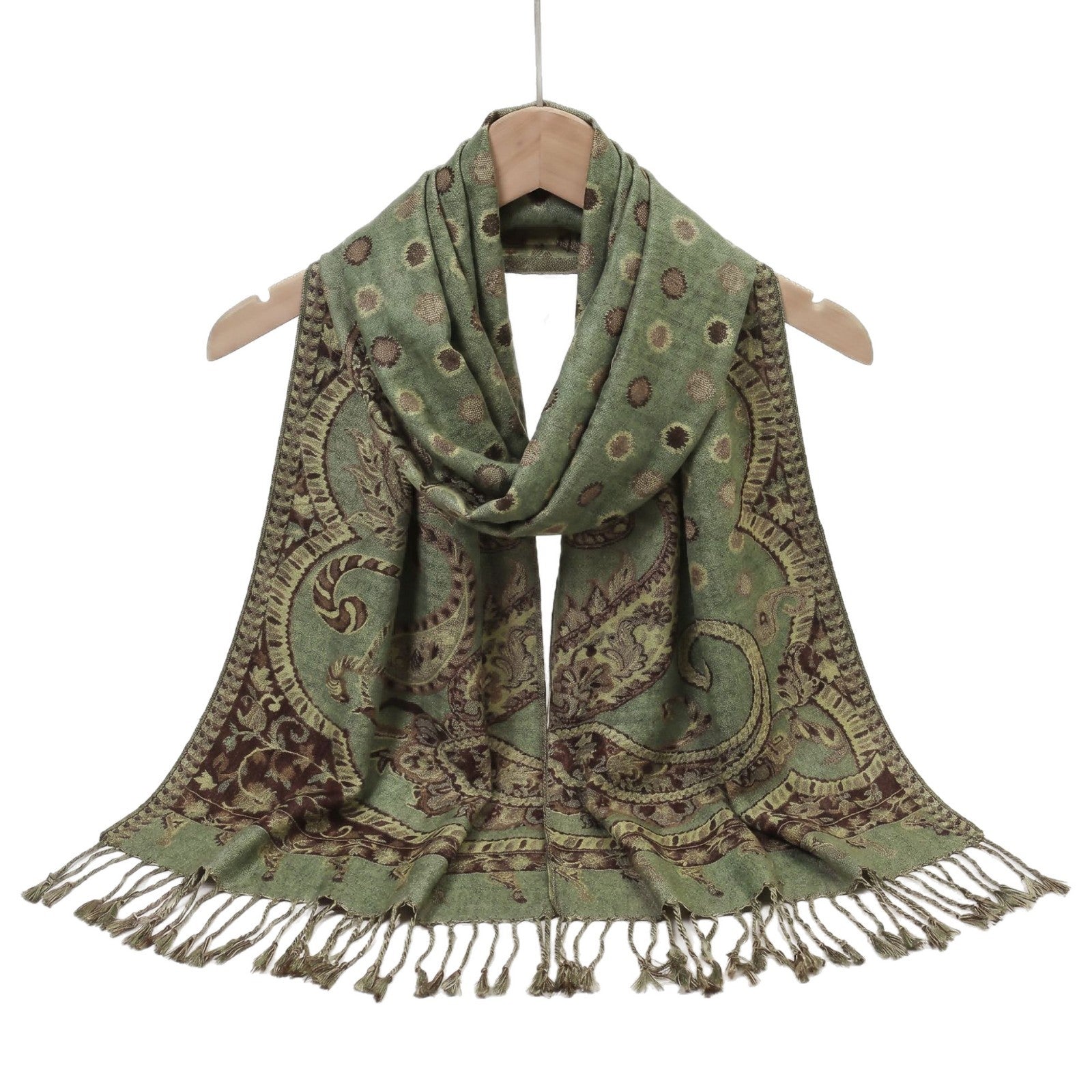 Polyester Tassel Shawl Scarf For Spring, Lightweight And Stylish Accessory