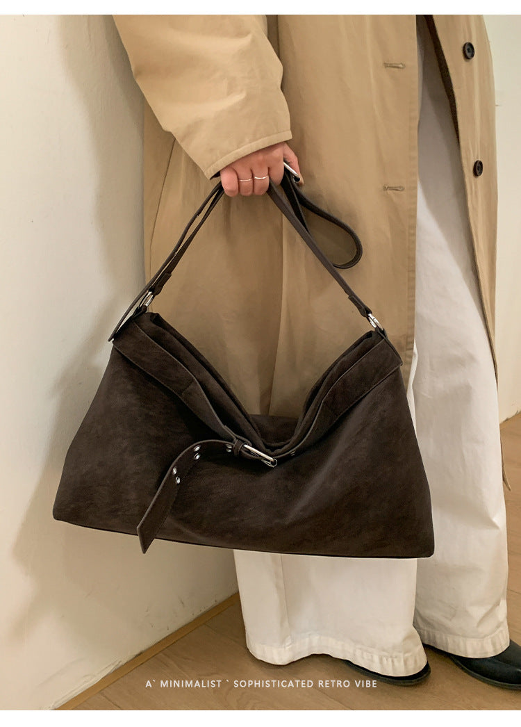 Square Genuine Leather Underarm Bag For Women With Sewing Thread Detail, Single Shoulder Strap, Perfect For Winter