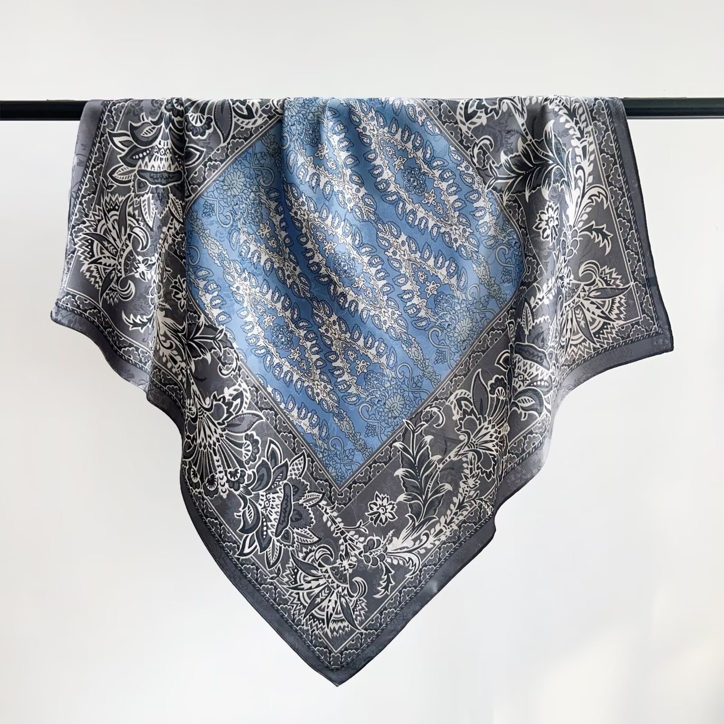 Women’s Silk Scarf With Cashew Nuts Pattern, Commute Style, Perfect For Spring Season